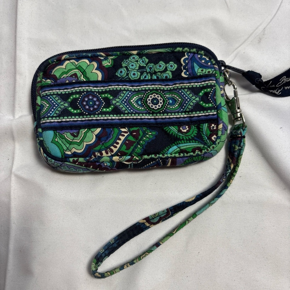Vera Bradley Green and Blue Wristlet